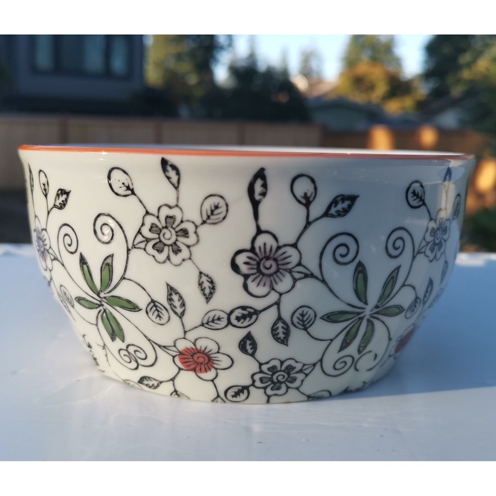 Yokohama Studio Japanese Hand Painted Blue Design Bowl